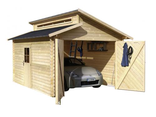 dřevěná garáž KARIBU 58440 28 mm natur LG1886
