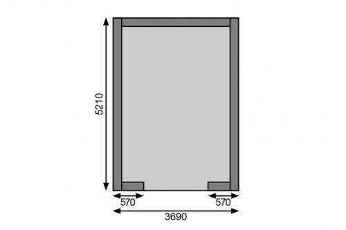 dřevěná garáž KARIBU 68284 40 mm natur