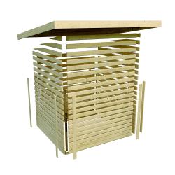 dřevěný domek KARIBU QUBU ECK 83315 terragrau