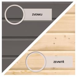 dřevěný domek KARIBU QUBU ECK 83315 terragrau