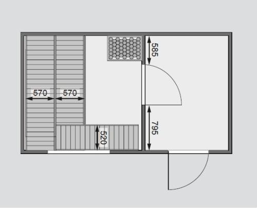 finská sauna KARIBU SKROLLAN 3 (86308) s předsíní