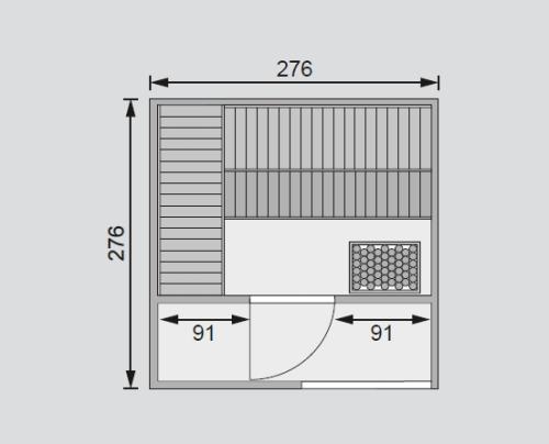 finská sauna KARIBU CUBEN (80796) s předsíní