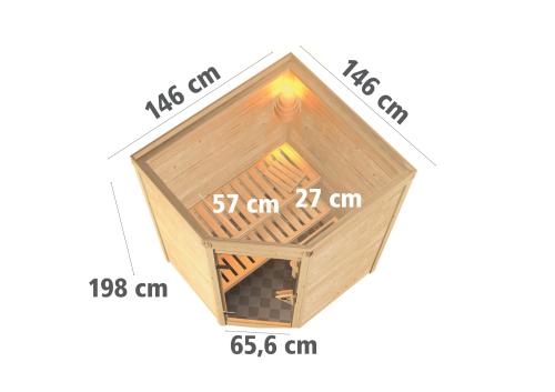 fínska sauna KARIBU FRANKA (59950)