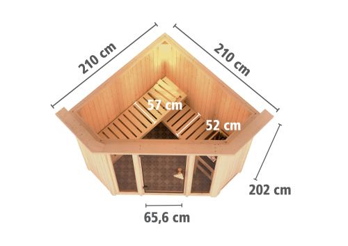 finská sauna KARIBU FLORA 1 (57003)