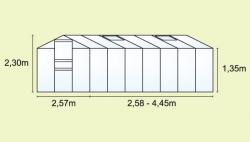skleník MERKUR 8300PC 6 mm, rozměr 257 x 321 cm