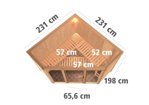 finská sauna KARIBU FLORA 2 (52953)