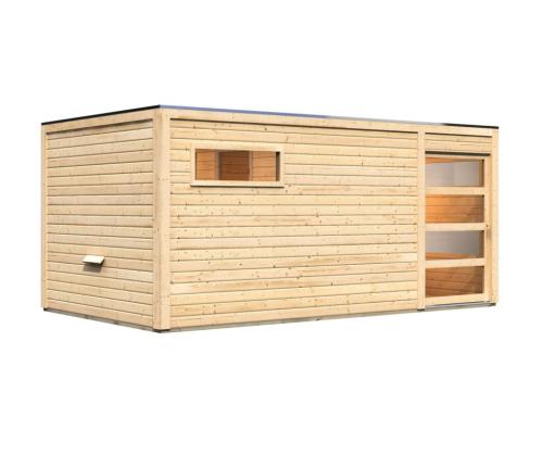 finská sauna KARIBU HYGGE (86314) natur s předsíní