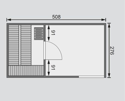 finská sauna KARIBU HYGGE (86313) terragrau s předsíní