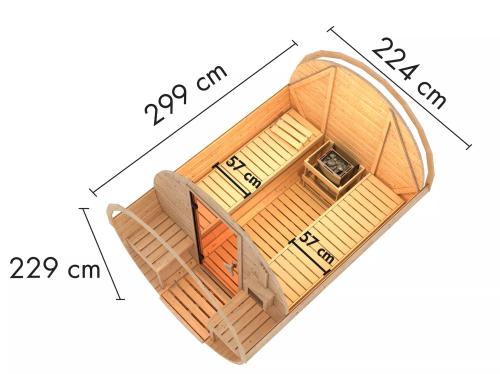 finská sauna KARIBU FASSAUNA 2 (92822)