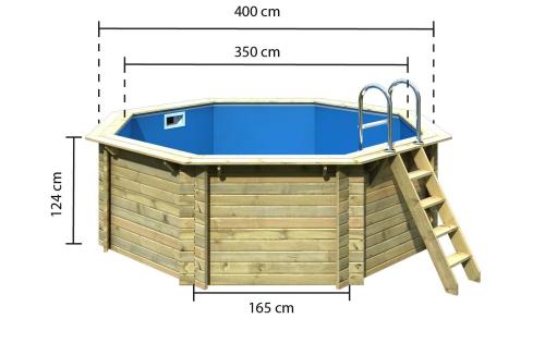 bazén KARIBU 4,0 x 4,0 m A1 KOMFORT (91845)