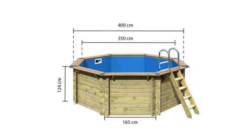bazén KARIBU 4,0 x 4,0 m A1 PREMIUM KOMFORT (92113)