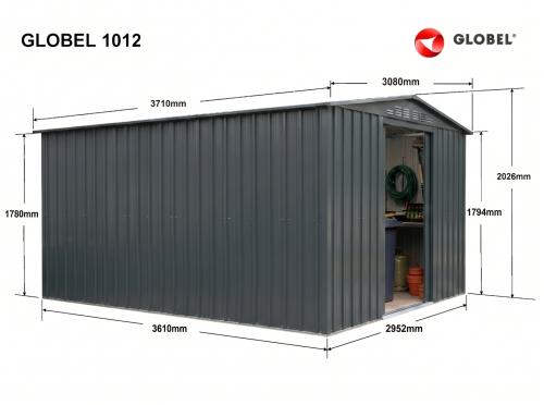 domek GLOBEL 1012 ANTRACIT se střešním oknem