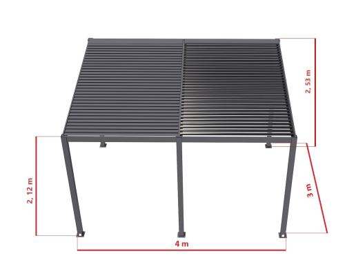 hliníková pergola LANITPLAST BIOCLIMATIC 43