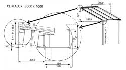 hliníková pergola SKYLUX CLIMALUX 3,0 x 4,0 m antracit