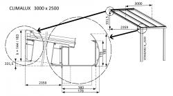 hliníková pergola SKYLUX CLIMALUX 3,0 x 2,5 m antracit