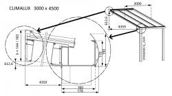 hliníková pergola SKYLUX CLIMALUX 3,0 x 4,5 m antracit