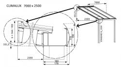 hliníková pergola SKYLUX CLIMALUX 7,0 x 2,5 m antracit