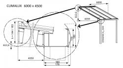 hliníková pergola SKYLUX CLIMALUX 6,0 x 4,5 m antracit