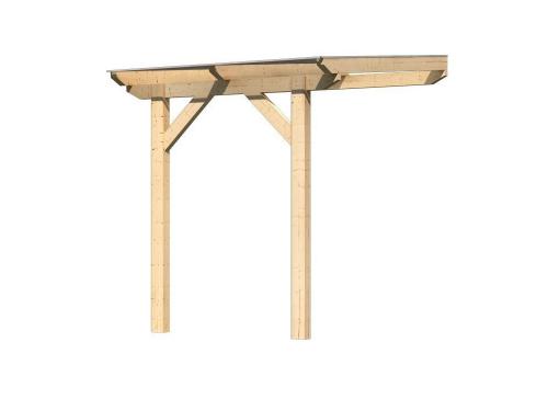 dřevěná pergola KARIBU CLASSIC 1A (64537) natur / čirý PC 10 mm