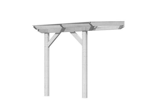 dřevěná pergola KARIBU CLASSIC 1A (89237) bílá / čirý PC 10 mm