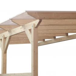 dřevěná pergola KARIBU CLASSIC 1A (89237) bílá / čirý PC 10 mm