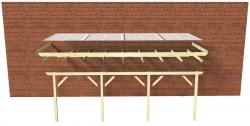 dřevěná pergola KARIBU CLASSIC 1A (89237) bílá / čirý PC 10 mm