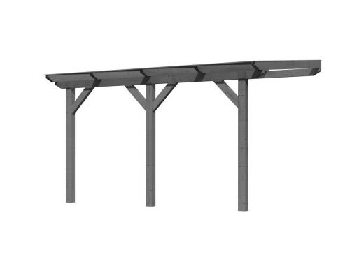 dřevěná pergola KARIBU CLASSIC 1B (89241) terragrau / čirý PC 10 mm