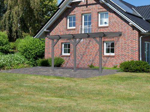 dřevěná pergola KARIBU CLASSIC 1B (89241) terragrau / čirý PC 10 mm