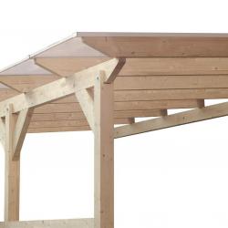 dřevěná pergola KARIBU CLASSIC 1B bílá (89238) / čirý PC 10 mm