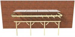 dřevěná pergola KARIBU CLASSIC 1B bílá (89238) / čirý PC 10 mm