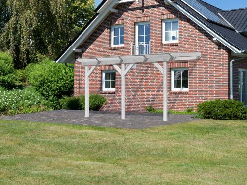 dřevěná pergola KARIBU CLASSIC 2B (89244) bílá / čirý PC 10 mm