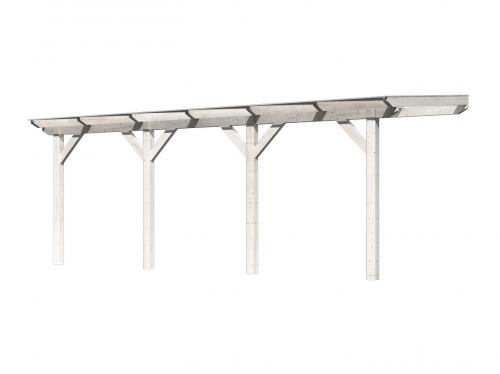 dřevěná pergola KARIBU CLASSIC 3C (89251) bílá / čirý PC 10 mm