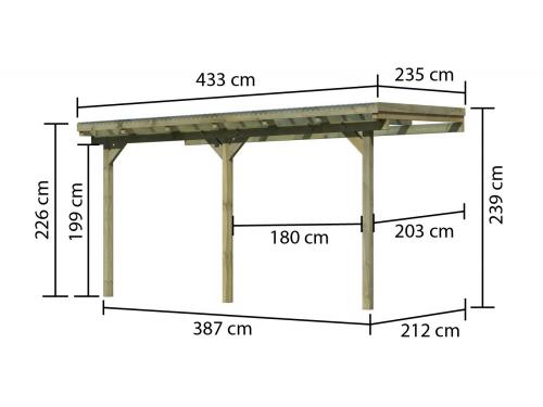 dřevěná pergola KARIBU ECO 1B (64648)