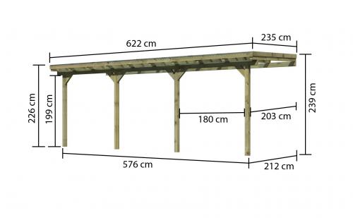 dřevěná pergola KARIBU ECO 1C (64649)