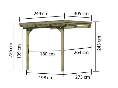 dřevěná pergola KARIBU ECO 2A (64624)