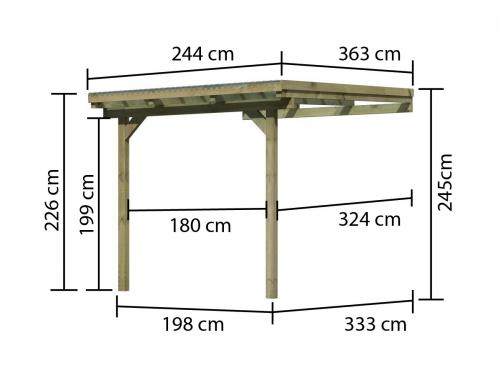 dřevěná pergola KARIBU ECO 3A (64628)