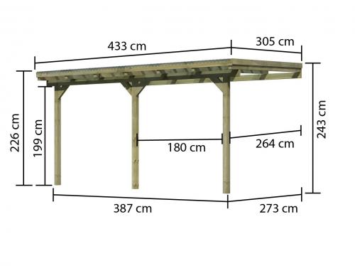 dřevěná pergola KARIBU ECO 2B (64650)