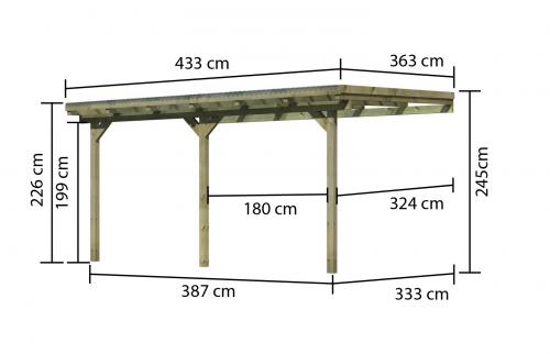 dřevěná pergola KARIBU ECO 3B (64652)