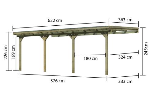 drevená pergola KARIBU ECO 3C (64653)
