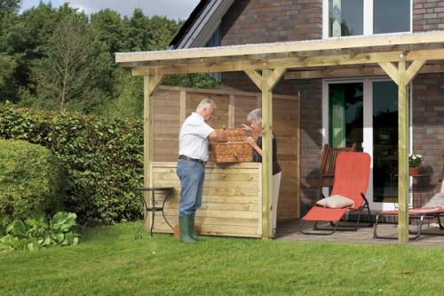 dřevěná pergola KARIBU ECO zábradlí (30112)