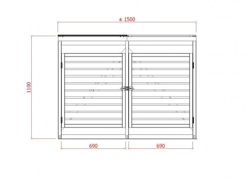 zahradní úložný box LANITPLAST S754