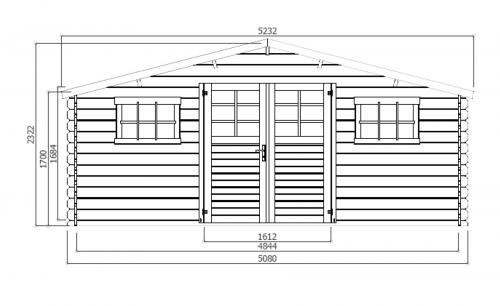 dřevěný domek SOLID JUDITA 523 x 388 cm (P88906)