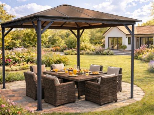 zahradní altán LANITPLAST 33 antracit + bronz PC