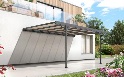 kovový přístřešek / carport TRIGANO JARDIN MISTRAL WALL LG2461