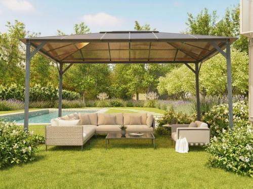 zahradní altán LANITPLAST 43 antracit + bronz PC