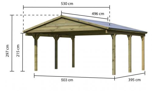 carport KARIBU SATTELDACH 3 43470