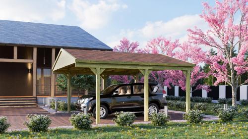 carport KARIBU SATTELDACH 3 43470