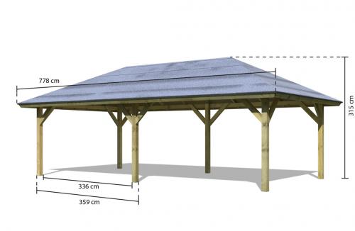 carport KARIBU KIRN 3 68846