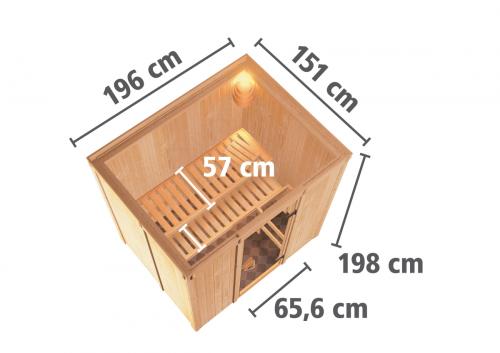 fínska sauna KARIBU BODIN (47829)