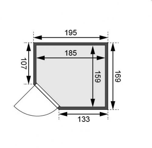 finská sauna KARIBU ELEA (6170)